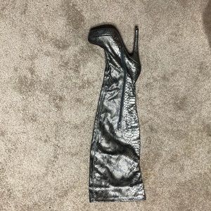 Over the knee animal print boot